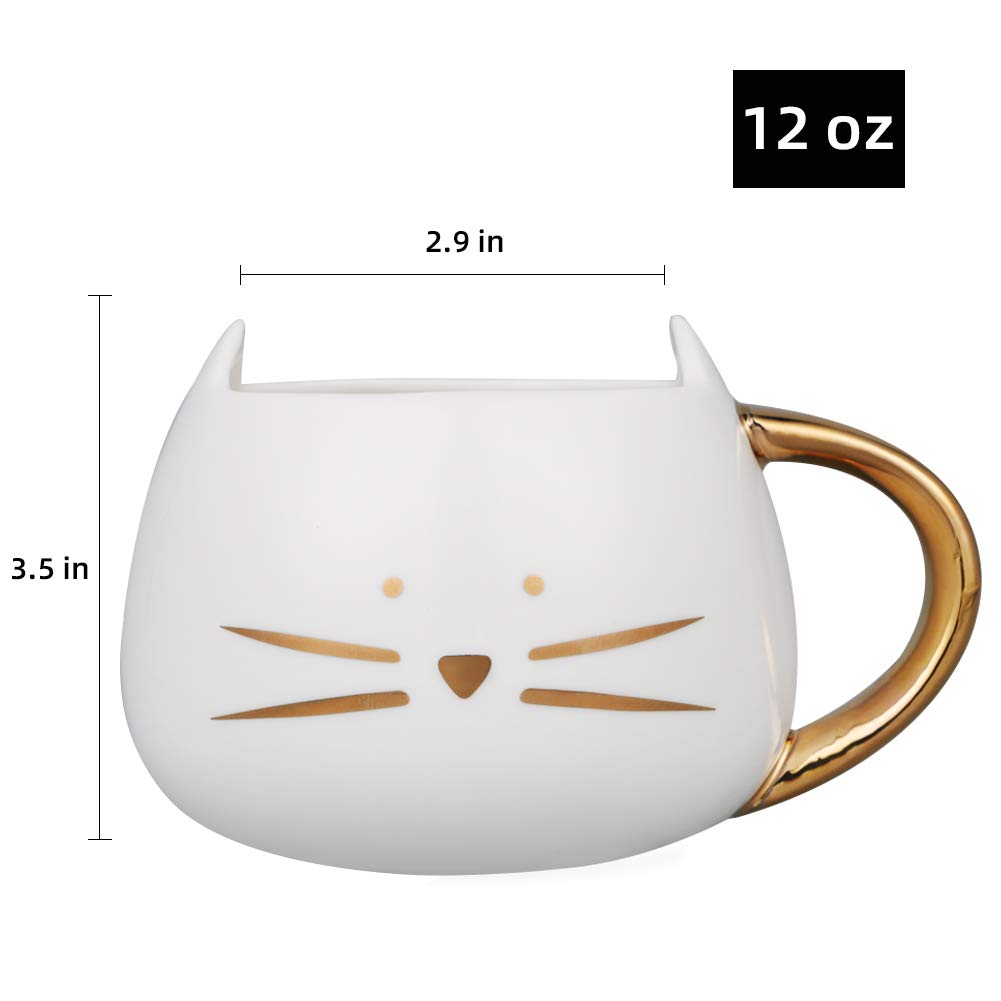 Koolkatkoo Cute Cat Coffee Mug for Cat Lovers Women Girls Ceramic Kitt
